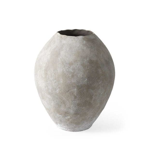 Mercana Gobi Rustic Tan Ceramic Oval Vase - Timeless Mediterranean Style for Home Décor and Accents Tan Ceramic | 23H 69404