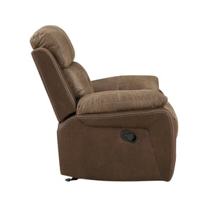 English Elm Plush Brown Microfiber Glider Recliner Chair - Solid Wood Frame, Tufted Arms, Contoured Comfort B011P228560