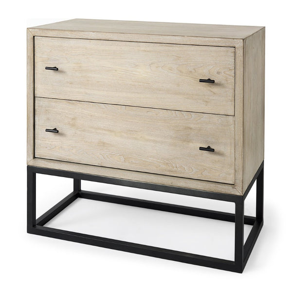 Mercana Ciara Mid-Century Modern 2 Drawer Accent Cabinet for Stylish Storage in Any Room, Fully Assembled 69377
