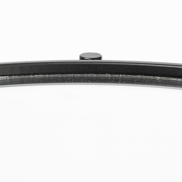 Mercana Samantha Modern Accent Table with Reflective Top and Geometric Base - Perfect for Contemporary Spaces Mirror | Black Metal | Small 69339