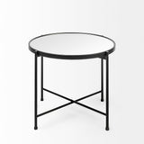 Mercana Samantha (Large) Black Mirror Top  Accent Table 69340