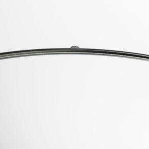 Mercana Samantha Modern Accent Table with Reflective Top and Geometric Base - Perfect for Contemporary Spaces Mirror | Black Metal | Large 69340