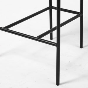 Mercana Parker Counter Stool – Stylish Upholstered Seating with Industrial Metal Frame for Modern Spaces Gray Fabric | Black Metal | Counter 69359