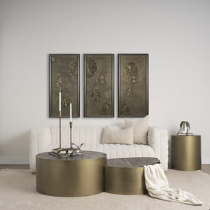Mercana Eclipse Nested Drum Coffee Table Set with Stylish Storage for Modern Living Room Décor and Functionality 67828