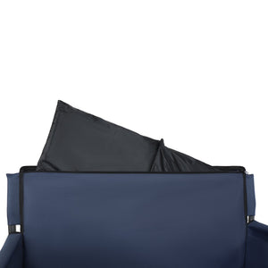 English Elm 3-in-1 Folding Utility Wagon Converts to Bench Seat with All-terrain Balloon Tires Dark Blue W2932P312718
