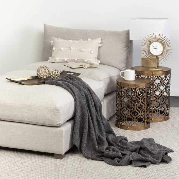 Mercana Moyer Decorative Hollow Orb - Elegant Whitewashed Accent for Modern and Luxe Home Interiors 68604