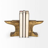 Mercana Anvilia (Set of 2) 12L x 3W Gold Anvil Shaped Bookends 69072