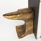 Mercana Anvilia (Set of 2) 12L x 3W Gold Anvil Shaped Bookends 69072