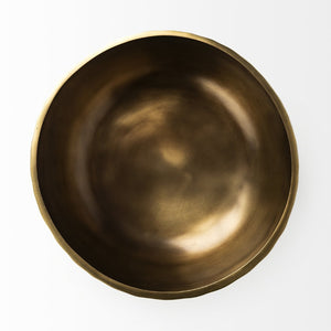 Mercana Karmel 12L x 12W Hammered Aluminum Bowl - Elegant Metallic Centerpiece for Any Home Décor Style 69074