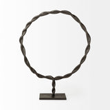 Mercana Rizwan (Large) Black Aluminum Braided Circular Object 69080