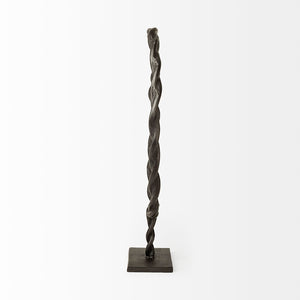 Mercana Rizwan Sculptural Wreath - Matte Black Aluminum Braided Decor for Modern Minimalist Interiors Black Aluminum | 4H 69080