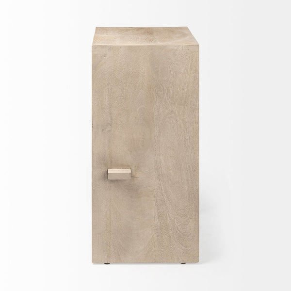 Mercana Aida Modern Solid Mango Wood Stool with Comfortable Design for Stylish Kitchen & Dining Spaces Light Gray | Bar 69190