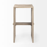 Mercana Aida 30" Seat Height Light Gray Wood Bar Stool Light Gray | Bar Solid Wood 69190