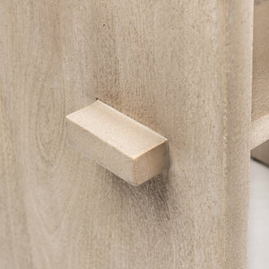 Mercana Aida Modern Solid Mango Wood Stool with Comfortable Design for Stylish Kitchen & Dining Spaces Light Gray | Bar 69190