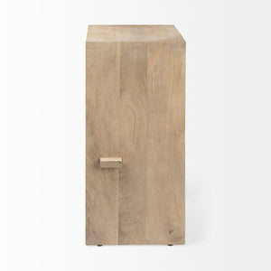 Mercana Aida Modern Solid Mango Wood Stool with Comfortable Design for Stylish Kitchen & Dining Spaces Light Brown | Bar 69191