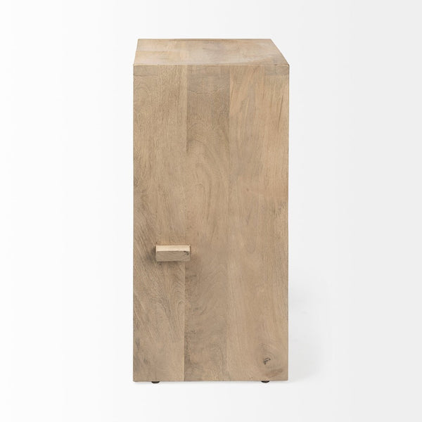 Mercana Aida Modern Solid Mango Wood Stool with Comfortable Design for Stylish Kitchen & Dining Spaces Light Brown | Bar 69191