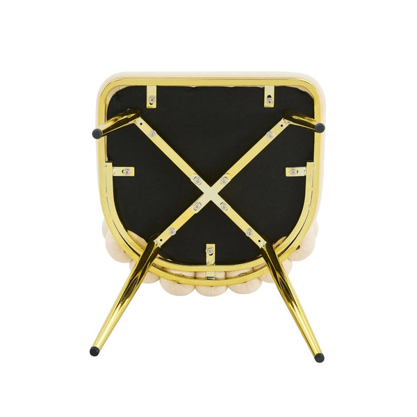 English Elm Luxury Velvet Bubble Tufted Swivel Chair Gold Frame Glam Accent Seat W3875P457865