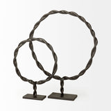 Mercana Rizwan (Large) Black Aluminum Braided Circular Object 69080