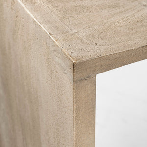 Mercana Aida Modern Solid Mango Wood Stool with Comfortable Design for Stylish Kitchen & Dining Spaces Light Gray | Counter 69192