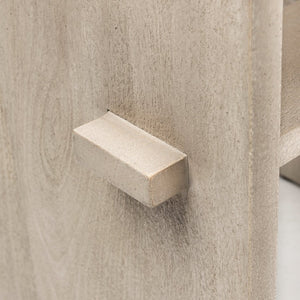 Mercana Aida Modern Solid Mango Wood Stool with Comfortable Design for Stylish Kitchen & Dining Spaces Light Gray | Counter 69192