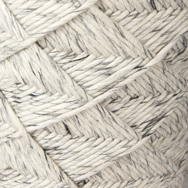 Mercana Esfera Handcrafted Wool Pouf - Timeless Chevron Design for Versatile Seating and Accent Decor 69449