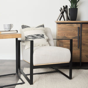 Mercana Beardell Handwoven Decorative Pillow Cover with Tassels for Scandinavian-Inspired Home Decor 68391