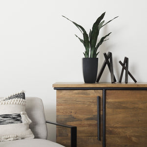 Mercana Bastian Sculptural Metal Accent - Gunmetal Grey Abstract Object for Modern Home Décor Styles Black Metal | 12H 68805