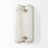 Mercana Stein 5L x 6W Gold W/ White Marble Shade Wall Sconce 68772