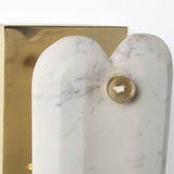 Mercana Stein 5L x 6W Gold W/ White Marble Shade Wall Sconce 68772