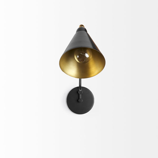 Mercana Cobalt Cone-Shaped Swivel Wall Sconce: Stylish Illumination for Space-Saving Elegance in Any Room 68775