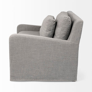 Mercana Denly Plush Slipcover Armchair in Flint Gray - Timeless Comfort for Modern Living Spaces Flint Gray Fabric 68724