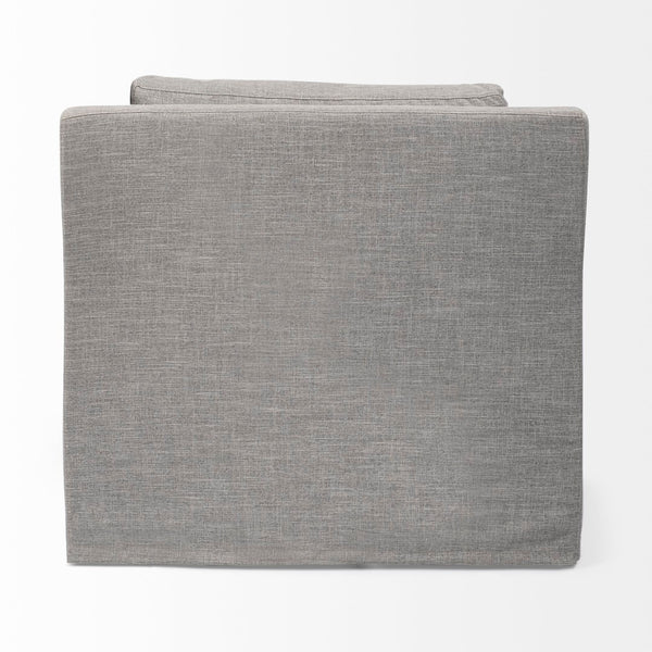 Mercana Denly Plush Slipcover Armchair in Flint Gray - Timeless Comfort for Modern Living Spaces Flint Gray Fabric 68724