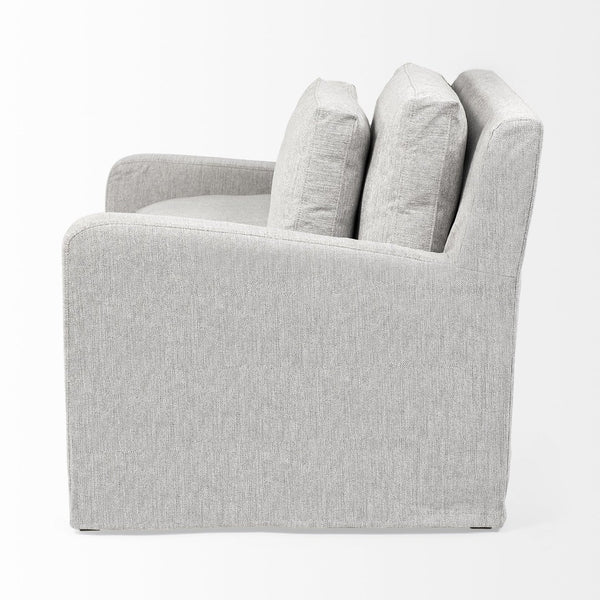 Mercana Denly Plush Slipcover Armchair in Flint Gray - Timeless Comfort for Modern Living Spaces Frost Gray Fabric 68726