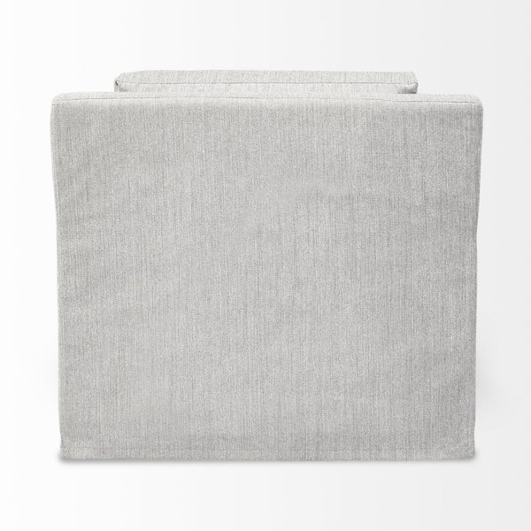 Mercana Denly Plush Slipcover Armchair in Flint Gray - Timeless Comfort for Modern Living Spaces Frost Gray Fabric 68726