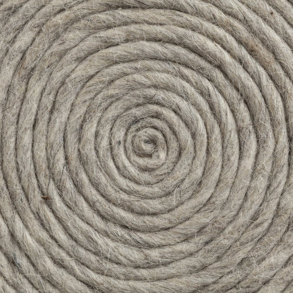 Mercana Allium Handwoven Wool Pouf - Artisanal Oatmeal Cylinder for Versatile Seating & Cozy Accent Decor Beige Wool 68729