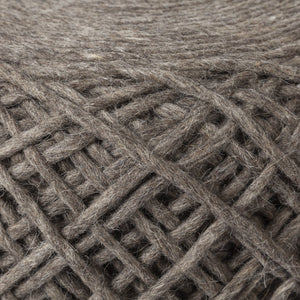 Mercana Allium Handwoven Wool Pouf - Artisanal Oatmeal Cylinder for Versatile Seating & Cozy Accent Decor Dark Brown Wool 68730