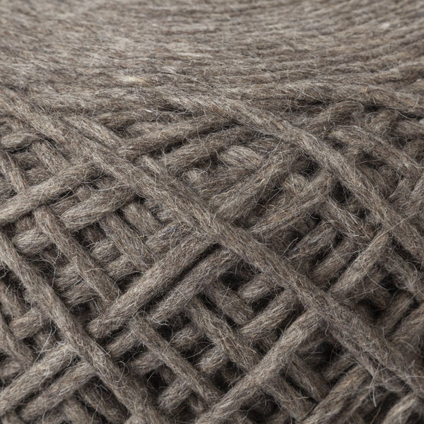 Mercana Allium Handwoven Wool Pouf - Artisanal Oatmeal Cylinder for Versatile Seating & Cozy Accent Decor Dark Brown Wool 68730