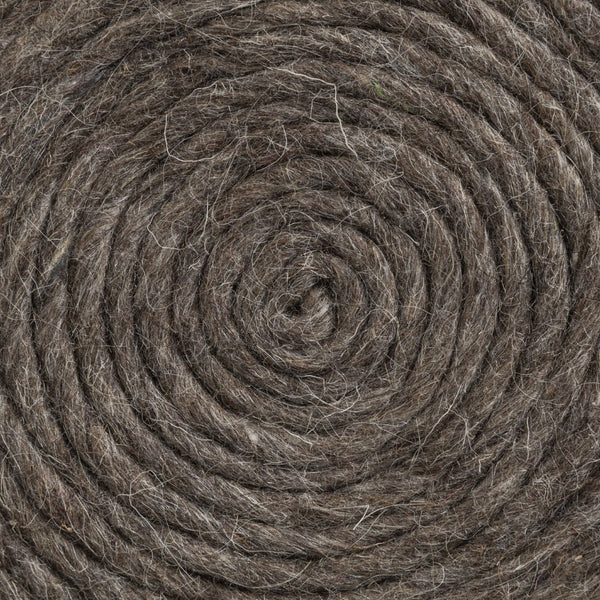 Mercana Allium Handwoven Wool Pouf - Artisanal Oatmeal Cylinder for Versatile Seating & Cozy Accent Decor Dark Brown Wool 68730