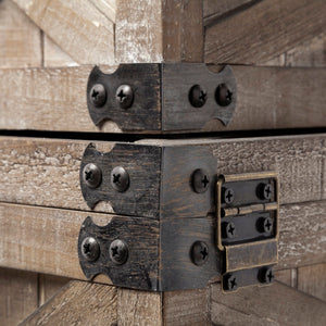 Mercana Port Moody Decorative Storage Boxes - Rustic Wooden Charm for Farmhouse & Urban Interiors 67980