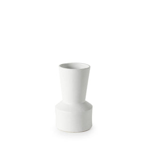 Mercana Laforge Small Ceramic Vase – Modern Minimalist Decor Piece for Elegant Home Styling and Floral Displays White Ceramic | 9H 69463