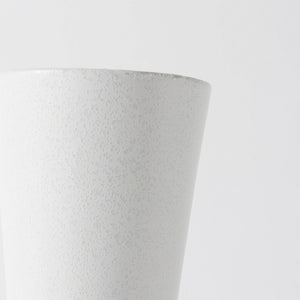 Mercana Laforge Small Ceramic Vase – Modern Minimalist Decor Piece for Elegant Home Styling and Floral Displays White Ceramic | 9H 69463