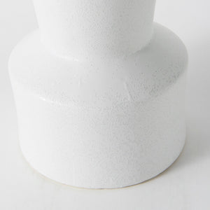 Mercana Laforge Small Ceramic Vase – Modern Minimalist Decor Piece for Elegant Home Styling and Floral Displays White Ceramic | 9H 69463