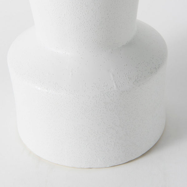 Mercana Laforge Small Ceramic Vase – Modern Minimalist Decor Piece for Elegant Home Styling and Floral Displays White Ceramic | 9H 69463