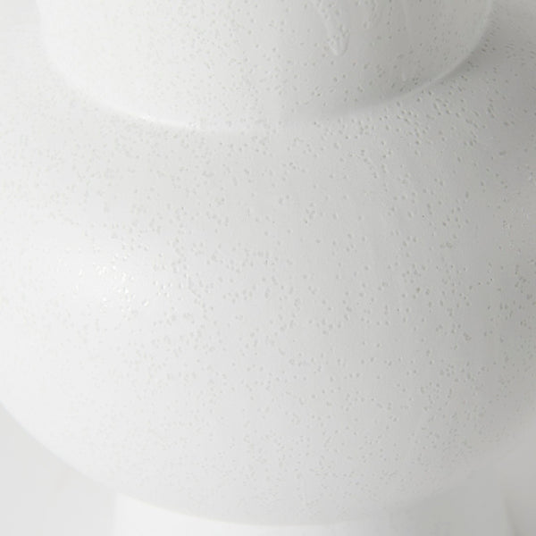 Mercana Laforge Small Ceramic Vase – Modern Minimalist Decor Piece for Elegant Home Styling and Floral Displays White Ceramic | 11H 69464