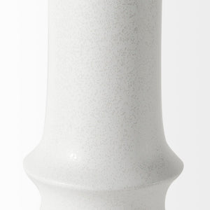 Mercana Laforge Small Ceramic Vase – Modern Minimalist Decor Piece for Elegant Home Styling and Floral Displays White Ceramic | 17H 69465