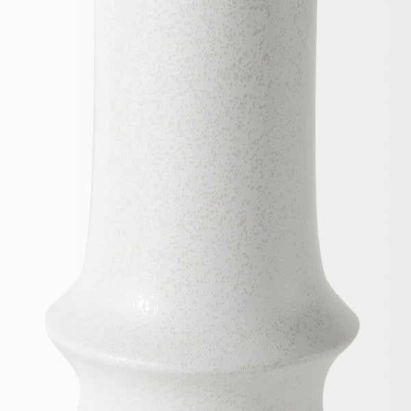 Mercana Laforge Small Ceramic Vase – Modern Minimalist Decor Piece for Elegant Home Styling and Floral Displays White Ceramic | 17H 69465