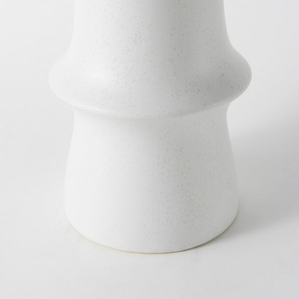 Mercana Laforge Small Ceramic Vase – Modern Minimalist Decor Piece for Elegant Home Styling and Floral Displays White Ceramic | 17H 69465