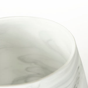 Mercana Volta Elegant Ceramic Vase with Abstract Pattern - Perfect Accent for Contemporary Home Decor Gray/Cream Glass | 8H 68037