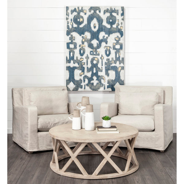 Mercana Garand Two-Toned Ceramic Jug - Stylish Farmhouse Accent for Modern and Rustic Home Decor Spaces White/Natural Ceramic | 16H 31060