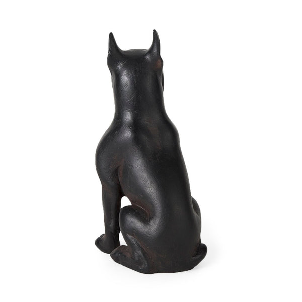 Mercana Rocky Modern Boxer Dog Sculpture – Sleek Resin Accent for Home Decor, Perfect for Any Style Black Resin | 9H 57797